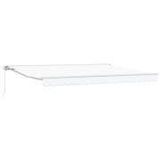 vidaXL Manuell Utdragbar Markis Vit 4 × 3 m