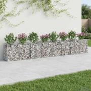 vidaXL Gabion upphöjd säng 2 pcs Silver