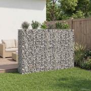 vidaXL Gabion upphöjd säng 3 pcs Silver 250 x 50 x 150 cm
