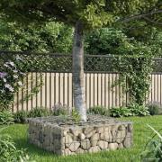 vidaXL Gabion upphöjd säng Silver 60 x 60 x 20 cm Galvaniserat Stål