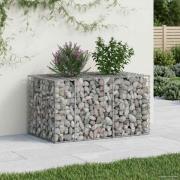 vidaXL Gabion upphöjd säng Silver