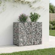 vidaXL Gabion upphöjd säng Silver 90 x 50 x 80 cm Galvaniserat Stål