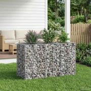 vidaXL Gabion upphöjd säng Silver