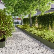 vidaXL Rabattkanter 10 st olivgrön 20x103 cm kallvalsat stål