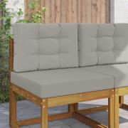 vidaXL Utomhus Soffa Kudde 2 pcs Grå Polyester