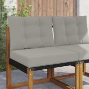 vidaXL Utomhus Soffa Kudde 2 pcs Grå Polyester