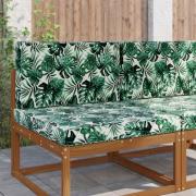 vidaXL Utomhus Soffa Kudde 2 pcs Bladmönster Polyester