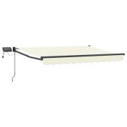 vidaXL Manuell utdragbar markis med LED-lampor 3,5 x 2 m