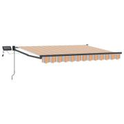vidaXL Manuell utdragbar markis med LED-lampor 3 x 2,5 m