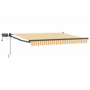 vidaXL Manuell utdragbar markis med LED-lampor 3,5 x 2,5 m
