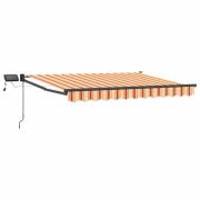 vidaXL Manuell utdragbar markis med LED-lampor 3,5 x 2,5 m