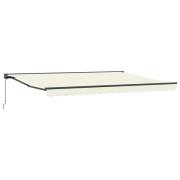 vidaXL Manuell Utdragbar Markis Gräddvit 4 × 3,5 m