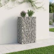 vidaXL Gabion upphöjd säng Silver
