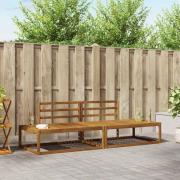 vidaXL Utomhussoffset 2 Stycke Naturfärg 230,5 x 83 x 73 cm