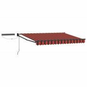vidaXL Elektrisk Retraktabel Markis Orange, Brun, Antracit 3 x 2,5 m