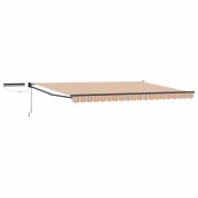 vidaXL Elektrisk Retraktabel Markis Blå och Orange 4 × 3 m