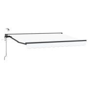 vidaXL Elektrisk Retraktabel Markis Vit 3 x 2,5 m