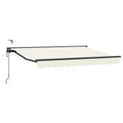 vidaXL Elektrisk Retraktabel Markis Kräm 3,5 x 2,5 m