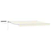 vidaXL Elektrisk Retraktabel Markis Grädde och vit 4 × 3,5 m
