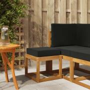 vidaXL Utomhus Stol Bänk Massivt Akaciaträ Naturfärg