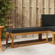 vidaXL Utomhus Stol Bänk Massivt Akaciaträ Naturfärg