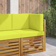 vidaXL Utomhus Soffa Kudde 3 pcs Grön Polyester