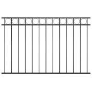 vidaXL Staketpanel Assen stål 1,7x1 m svart