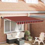 vidaXL Markis infällbar orange och brun 3,5x2,5 m tyg&aluminium