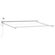 vidaXL Elektrisk utdragbar markisram Vit 3 x 2,5 m Aluminium
