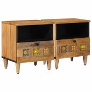 vidaXL Nattduksbord 2 pcs Naturfärg 40 x 33 x 46 cm Massivt mangoträ