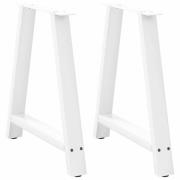 vidaXL Matbordsben A-formade 2 st vita 70x(72-73) cm stål