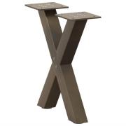 vidaXL Soffbordsben X-formade 2 st naturstål 30x(30-31) cm stål