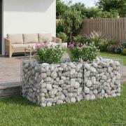 vidaXL Gabion upphöjd säng Silver 100 x 100 x 60 cm Galvaniserat Stål