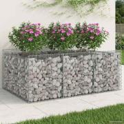 vidaXL Gabion upphöjd säng Silver 150 x 100 x 60 cm Galvaniserat Stål