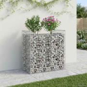 vidaXL Gabion upphöjd säng Silver