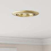 vidaXL Spotlight 6 pcs Guld 9 x 9 x 2.5 cm Metall