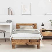 vidaXL Sängram Gammalt trä 193 x 95 x 88 cm Konstruerat trä