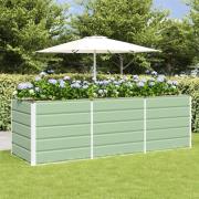 vidaXL Planteringskärl Grön 240 x 80 x 75 cm Stål