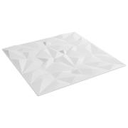 vidaXL Väggpaneler 12 pcs Vit 50 x 50 cm XPS Skum