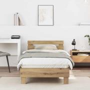 vidaXL Sängram Artisan Ek 193 x 95 x 88 cm Konstruerat trä