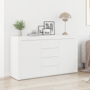 vidaXL Sideboard med låda Vit 120 x 36 x 69 cm Konstruerat trä