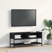 vidaXL TV-bänkset Svart Ek 100 x 35 x 45 cm Konstruerat trä