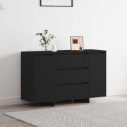 vidaXL Sideboard med låda Svart 120 x 41 x 75 cm Konstruerat trä