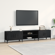 vidaXL TV-skåp Svart Ek 180 x 31,5 x 40 cm Konstruerat trä