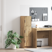 vidaXL Skåp Artisan Ek 31.5 x 32 x 122.5 cm