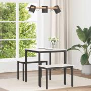 vidaXL Matbord Vit 70 x 70 x 75 cm Massiv furu