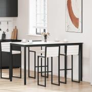 vidaXL Barbord Vit 180 x 90 x 105 cm Massiv furu