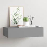 vidaXL Väggmonterad låda svart 40x23,5x10 cm MDF