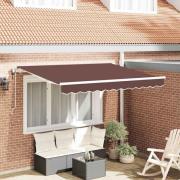 vidaXL Utfällbar markis Brun 300 x 200 cm tyg