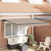 vidaXL Utfällbar markis Beige 300 x 250 cm Duk och Aluminium